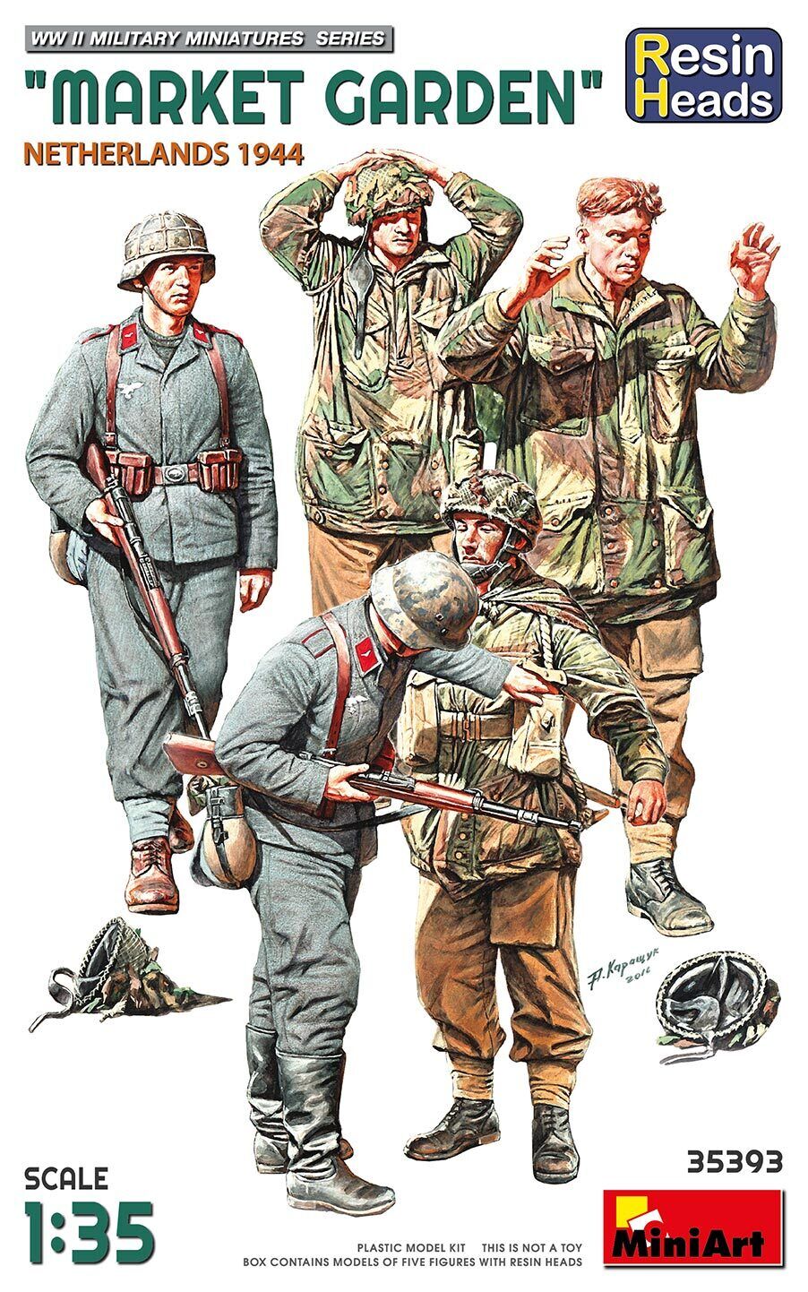 MiniArt 1/35 Market Garden (Netherlands 1944) Resin Heads Plastic Model Kit