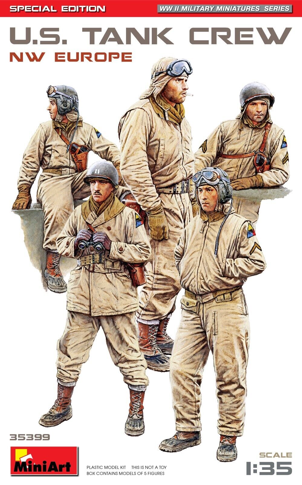 MiniArt 1/35 U.S. Tank Crew ( NW Europe). Special Edition Plastic Model Kit