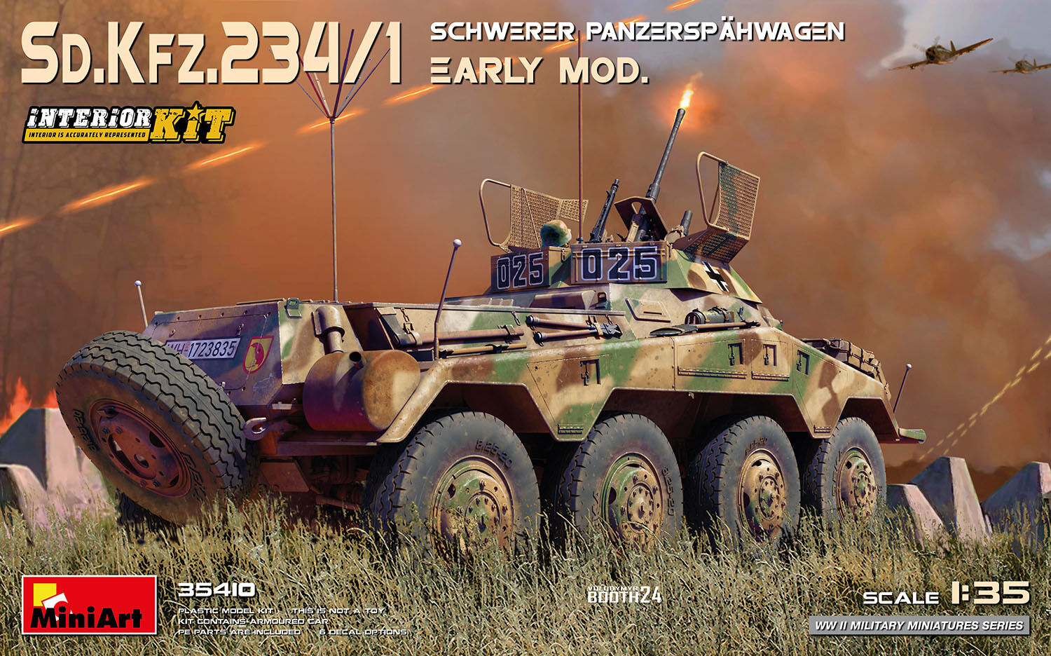 MiniArt 1/35 Sd.Kfz.234/1 Schwerer Panzersp?hwagen (2 cm). Early Mod. Interior Kit  Plastic Model Kit