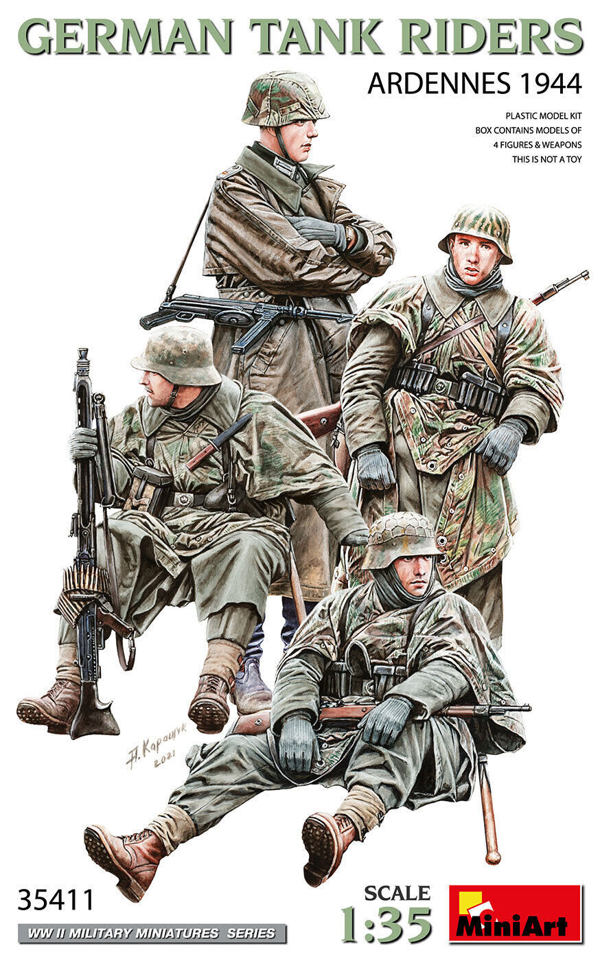 MiniArt 1/35 German Tank Riders (Ardennes 1944) Plastic Model Kit