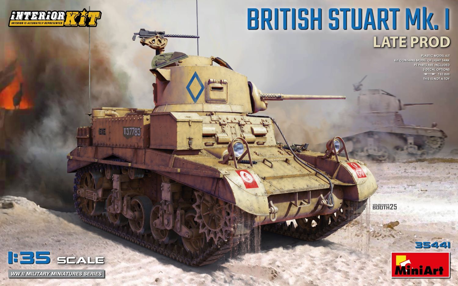 MiniArt 1/35 British Stuart Mk. I Late Prod. Interior Kit Plastic Model Kit