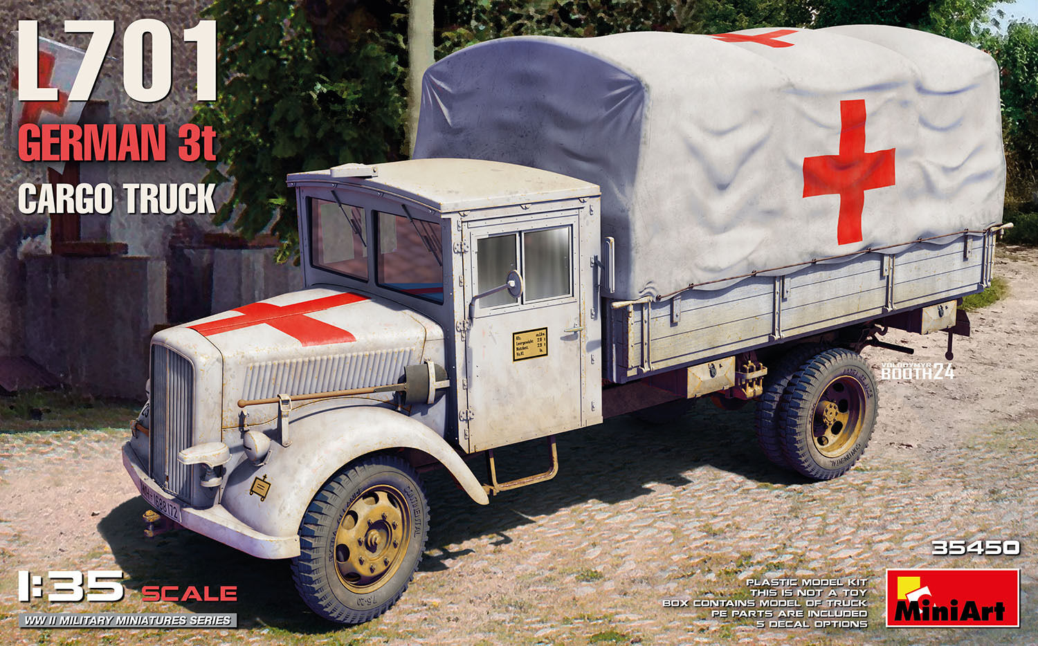 MiniArt 1/35 L701 German 3t Cargo Truck Plastic Model Kit