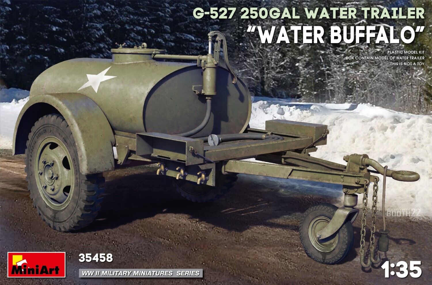 MiniArt 1/35 G-527 250gal Water Trailer Water Buffalo€ Plastic Model Kit
