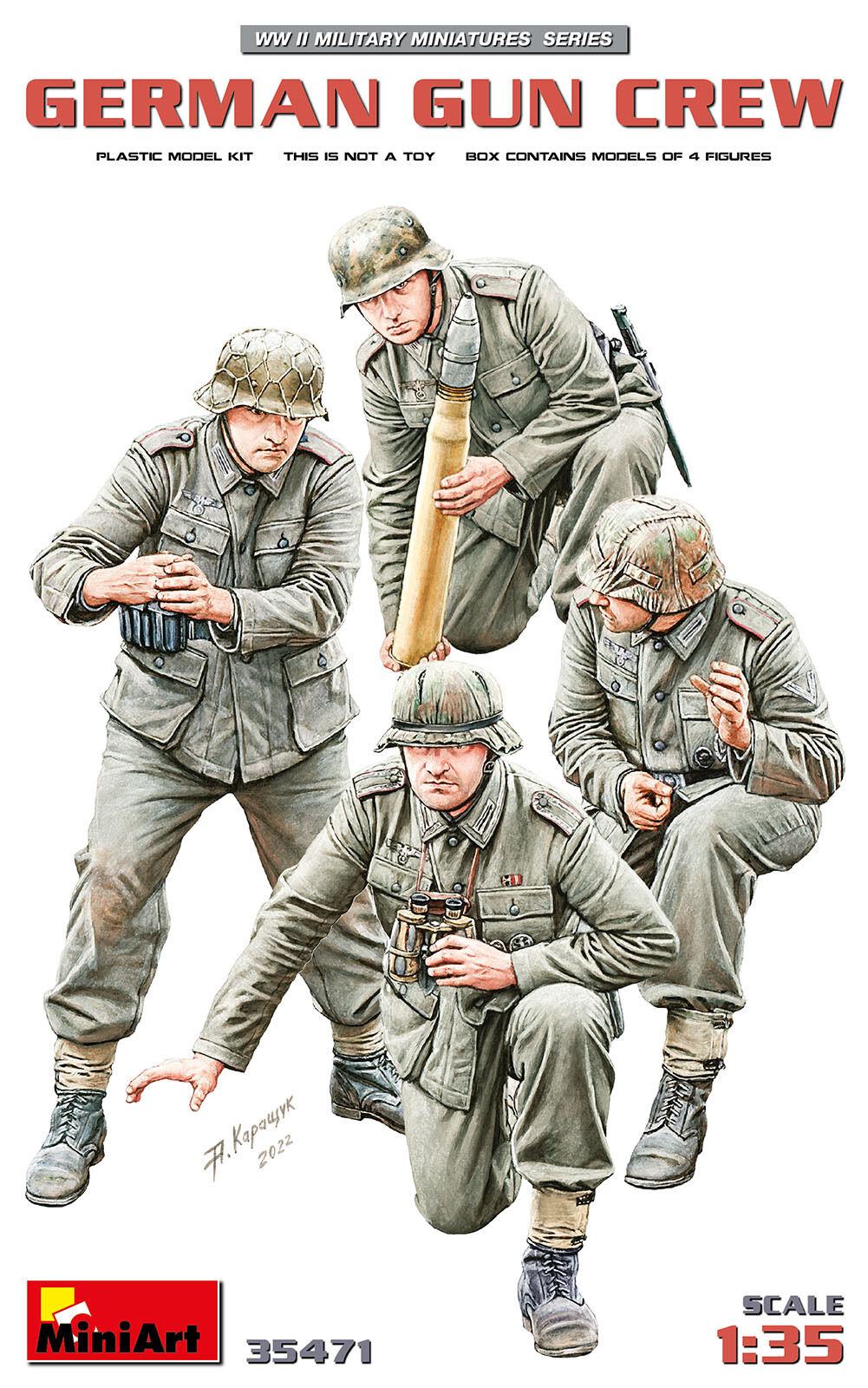 MiniArt 1/35 German Gun Crew Plastic Model Kit