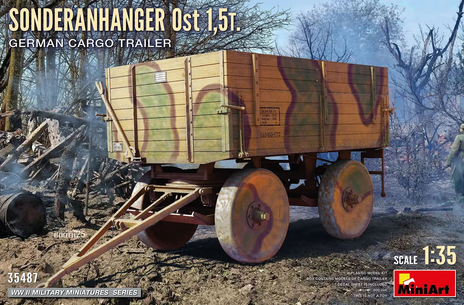 MiniArt 1/35 Sonderanhanger Ost 1.5t. German Cargo Trailer Plastic Model Kit