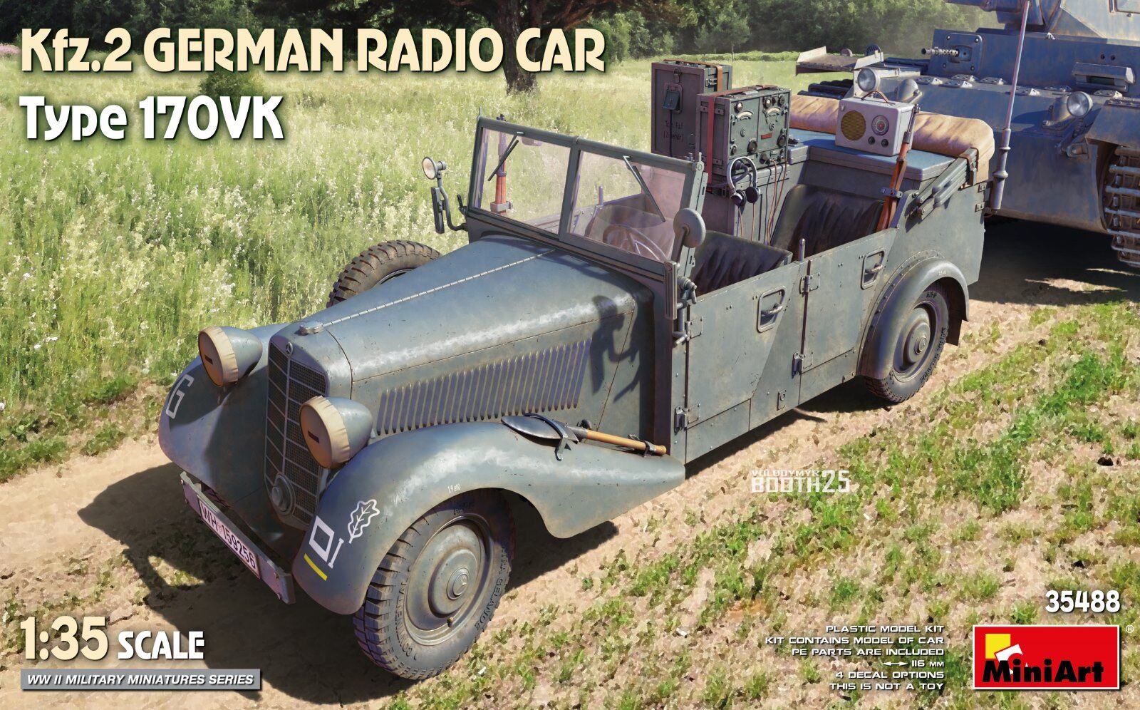 MiniArt 1/35 Kfz.2 German Radio Car Type 170VK Plastic Model Kit