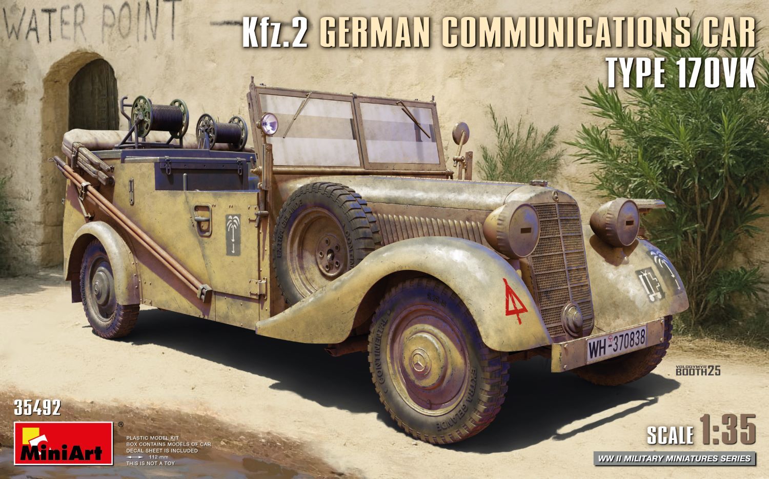 MiniArt 1/35 Kfz.2 German Communications Car Type 170VK Plastic Model Kit