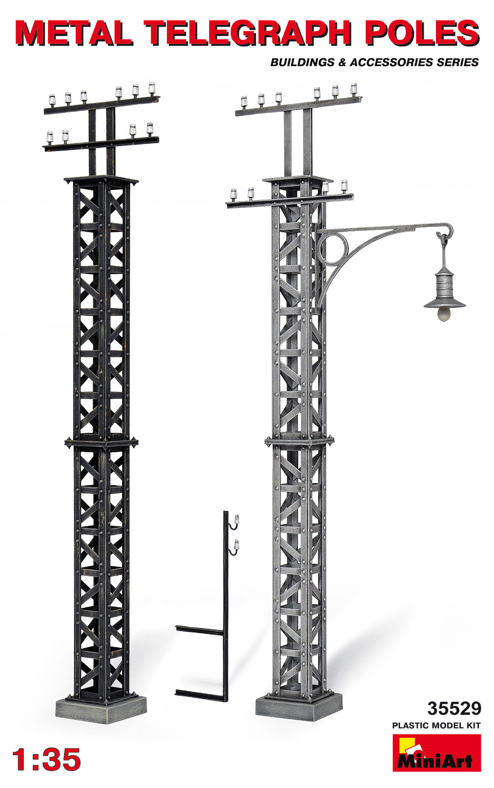 MiniArt 1/35 Metal Telegraph Poles Plastic Model Kit