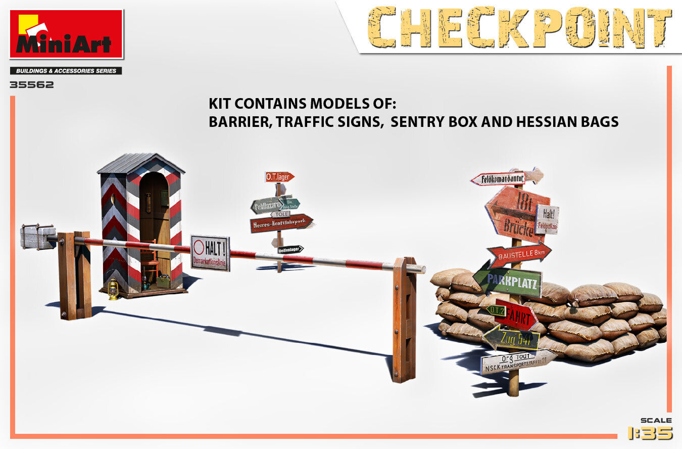 MiniArt 1/35 Checkpoint Plastic Model Kit