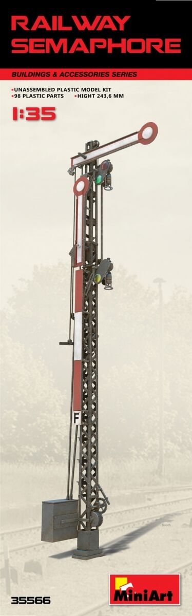MiniArt 1/35 Railway Semaphore Plastic Model Kit