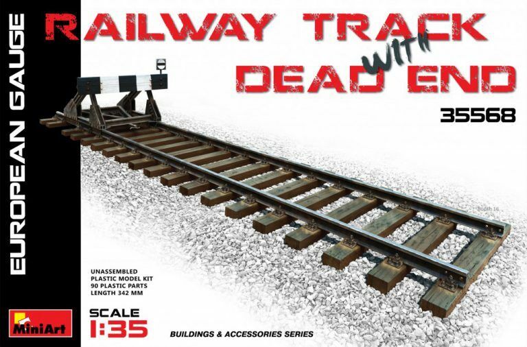 MiniArt 1/35 Railway Track & Dead End (European Gauge) Plastic Model Kit