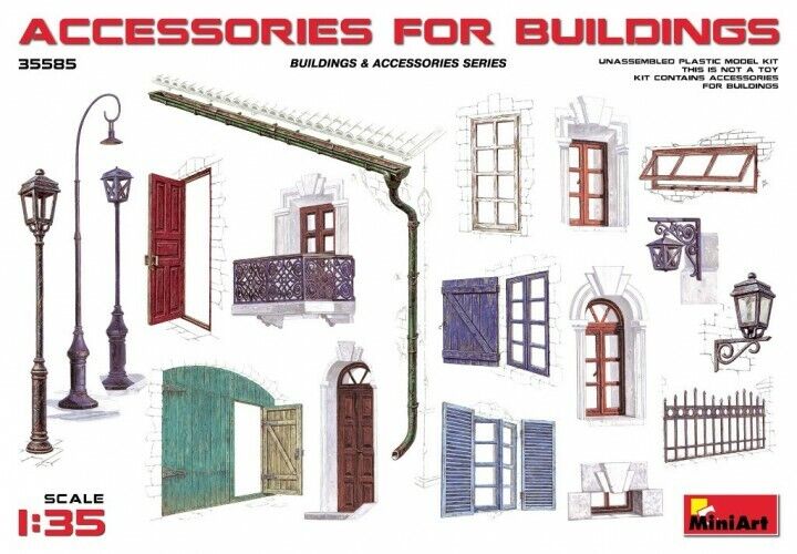 MiniArt 1/35 Accessories for Buildings Plastic Model Kit