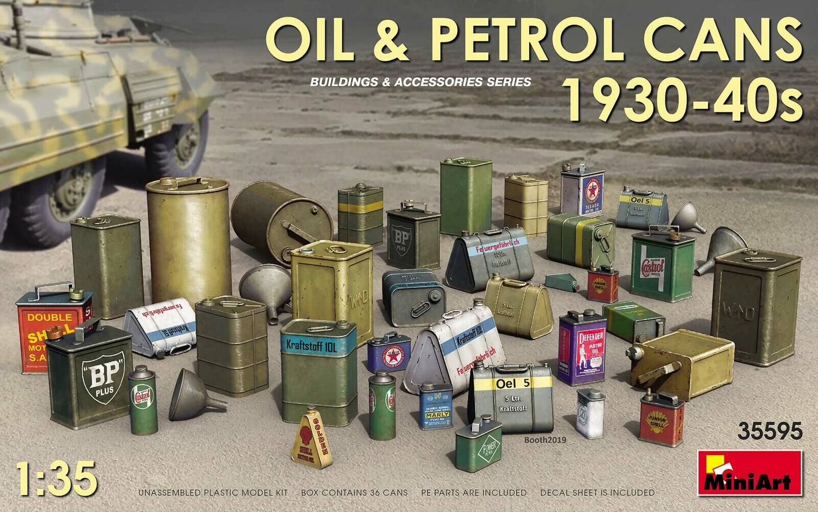 MiniArt 1/35 Oil & Petrol Cans 1930-40s Plastic Model Kit
