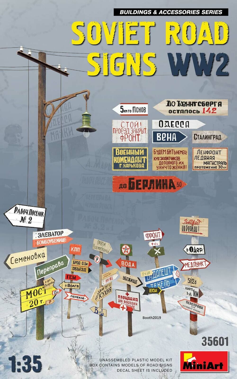 MiniArt 1/35 Soviet Road Signs WW2 Plastic Model Kit