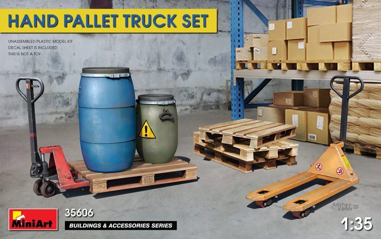 MiniArt 1/35 HAND PALLET TRUCK SET Plastic Model Kit
