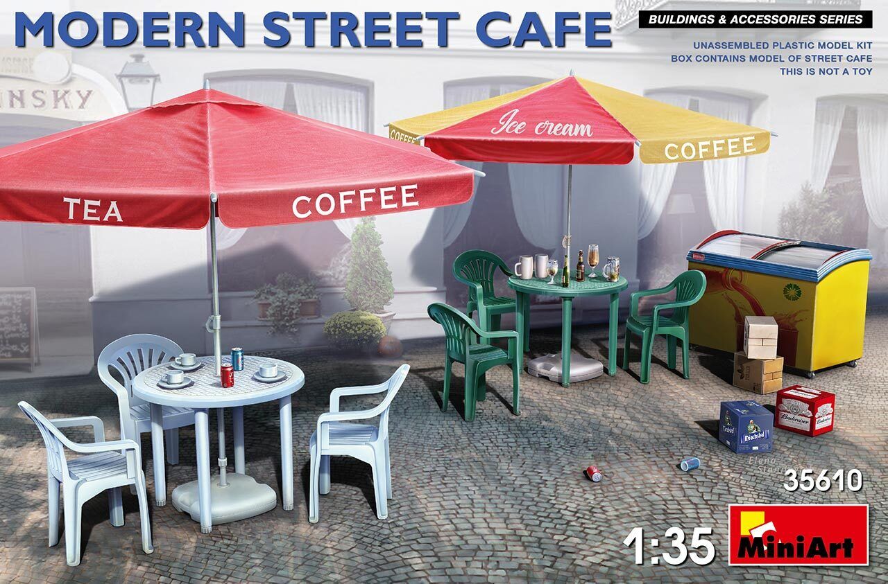 MiniArt 1/35 Modern Street Cafe Plastic Model Kit