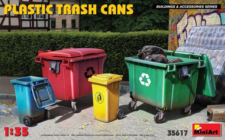 MiniArt 1/35 Plastic Trash Cans Plastic Model Kit