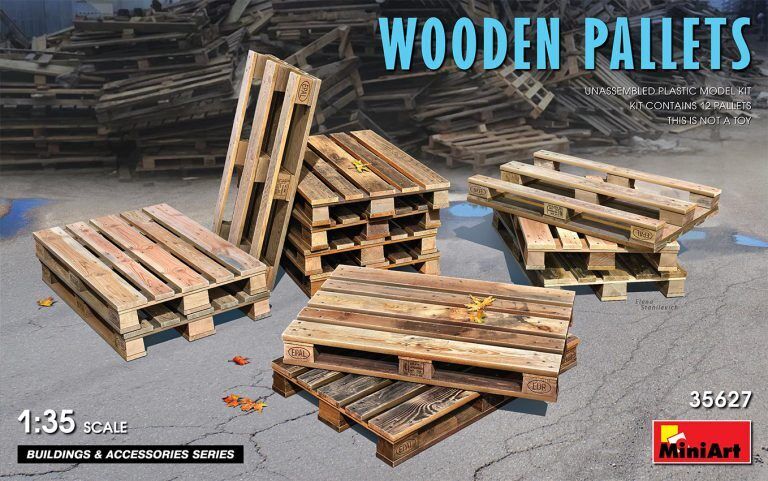 MiniArt 1/35 Wooden Pallets Plastic Model Kit