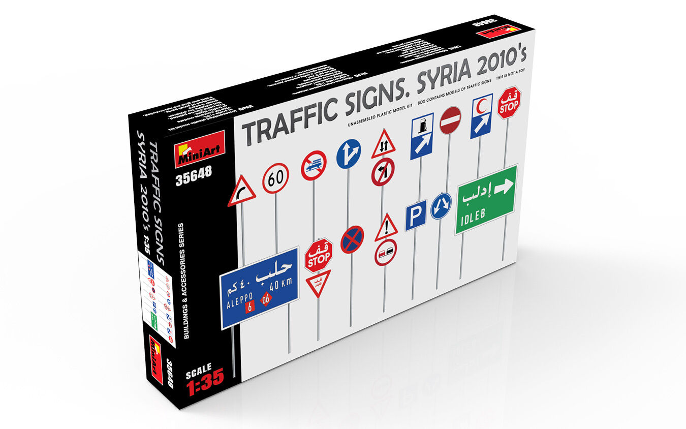 MiniArt 1/35 Traffic Signs. Syria 2010's Plastic Model Kit