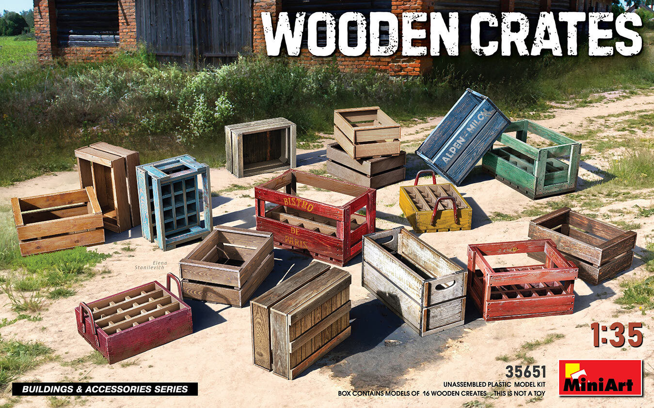 MiniArt 1/35 Wooden Crates Plastic Model Kit