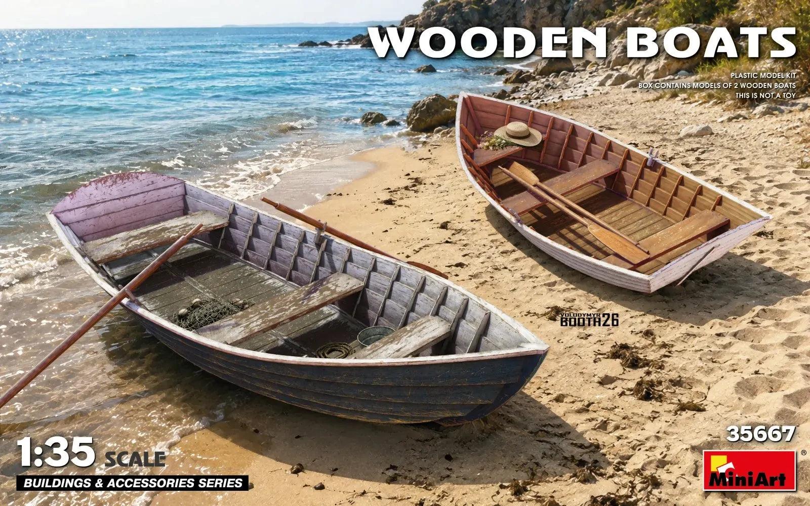 MiniArt 1/35 Wooden Boats Plastic Model Kit