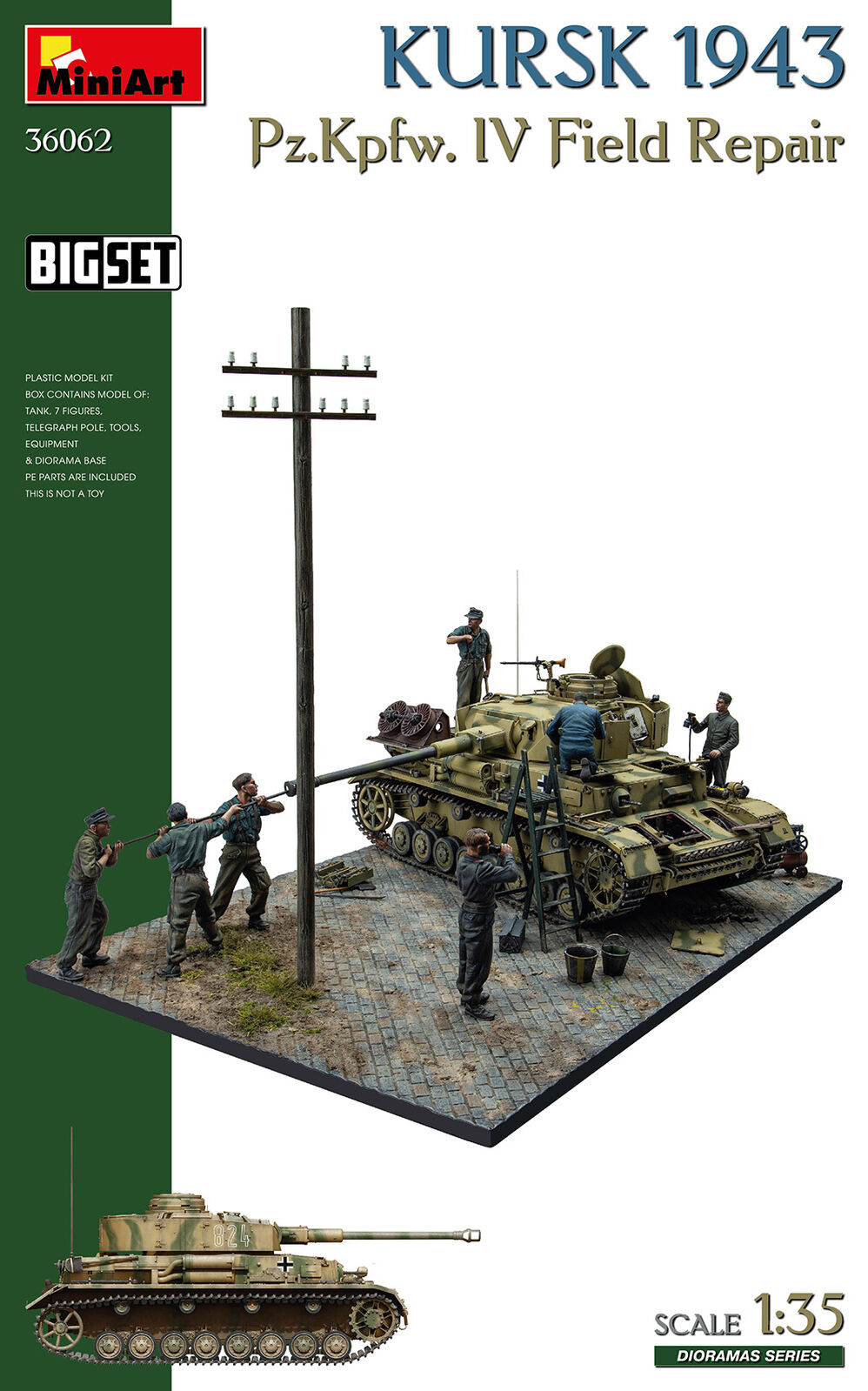 MiniArt 1/35 Kursk 1943. Pz.Kpfw. IV Field Repair. Big Set Plastic Model Kit