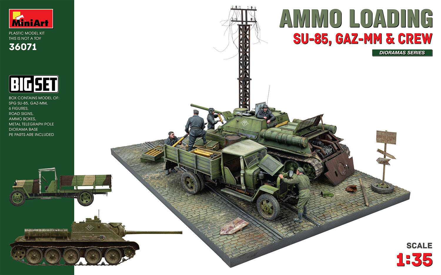 MiniArt 1/35 Ammo Loading (SU-85.GAZ-MM&Crew). Big Set Plastic Model Kit