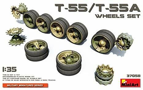 MiniArt 1/35 T-55/T-55A Wheels Set Plastic Model Kit