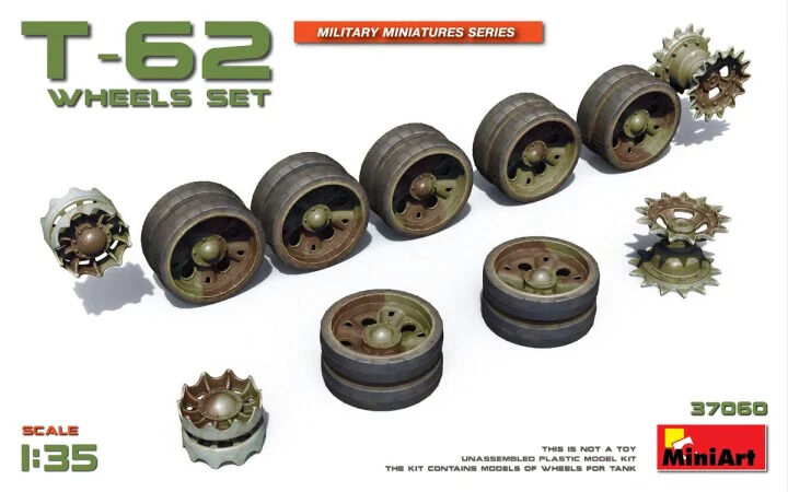 MiniArt 1/35 T-62 Wheels Set Plastic Model Kit