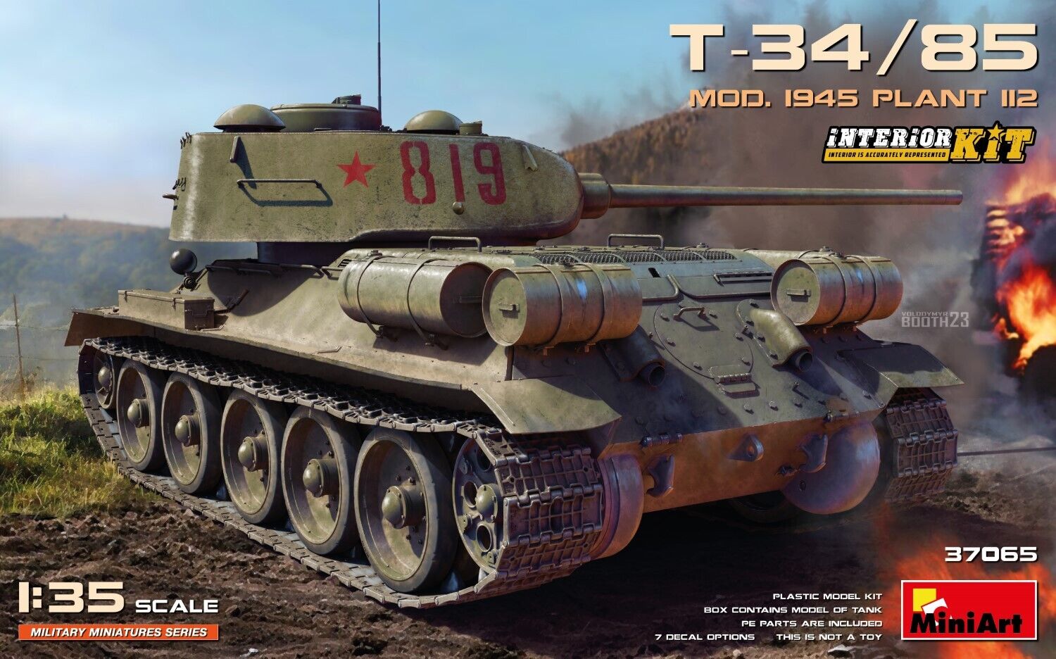 MiniArt 1/35 T-34-85 Mod. 1945. Plant 112. Interior Kit Plastic Model Kit