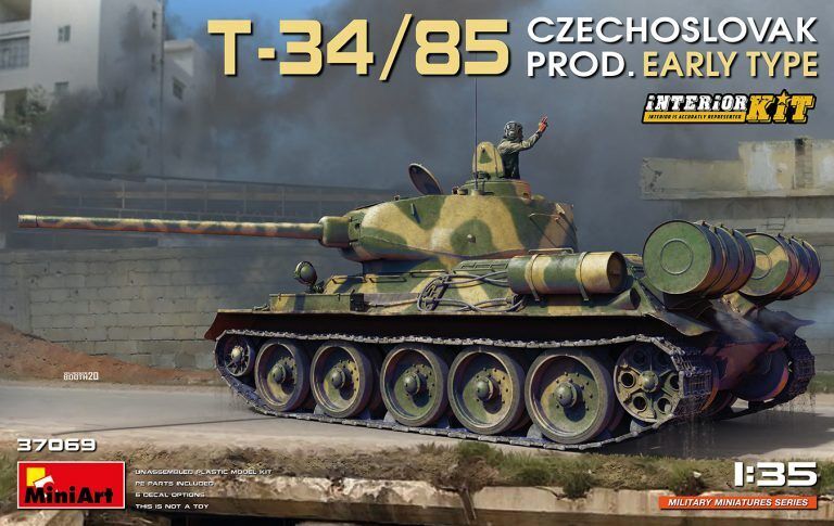 MiniArt 1/35 T-34/85 Czechoslovak Prod. Early Type. Interior Kit Plastic Model Kit