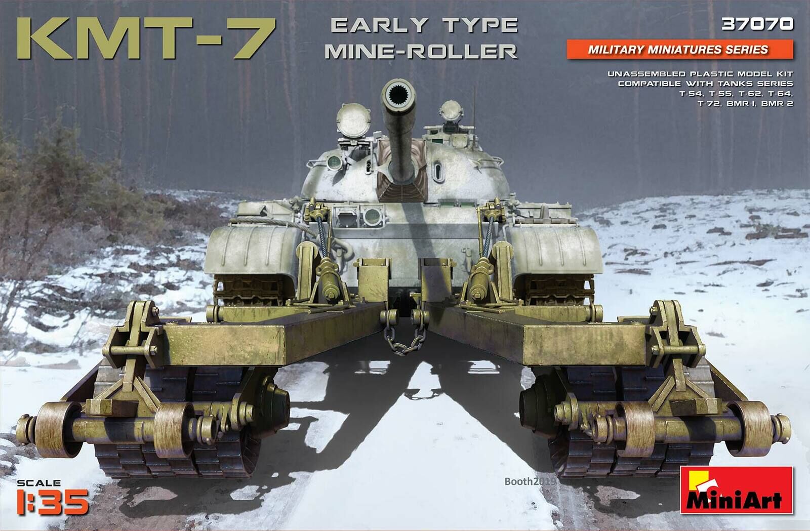 MiniArt 1/35 KMT-7 Early Type Mine-Roller Plastic Model Kit