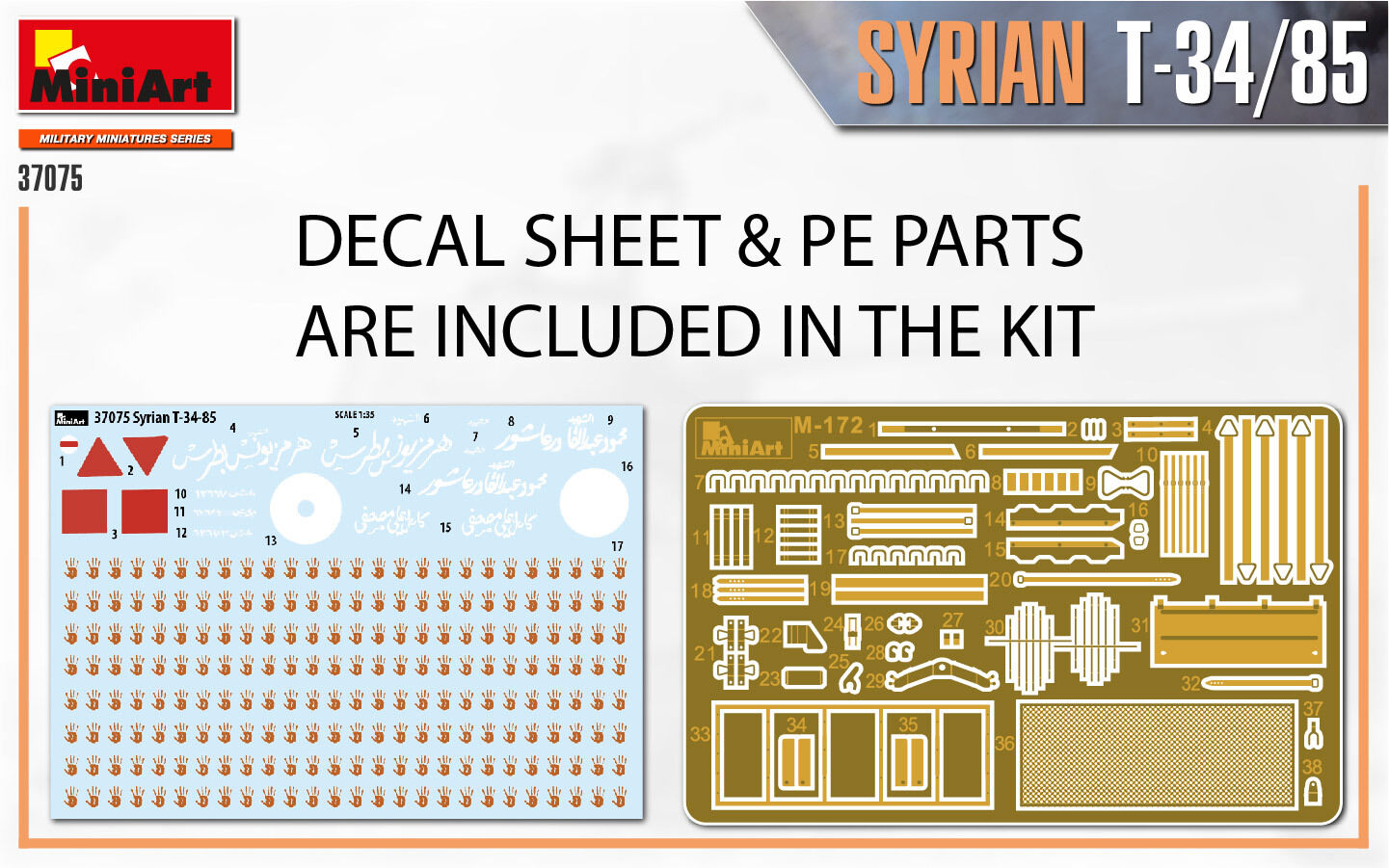 MiniArt 1/35 SYRIAN T-34/85 Plastic Model Kit