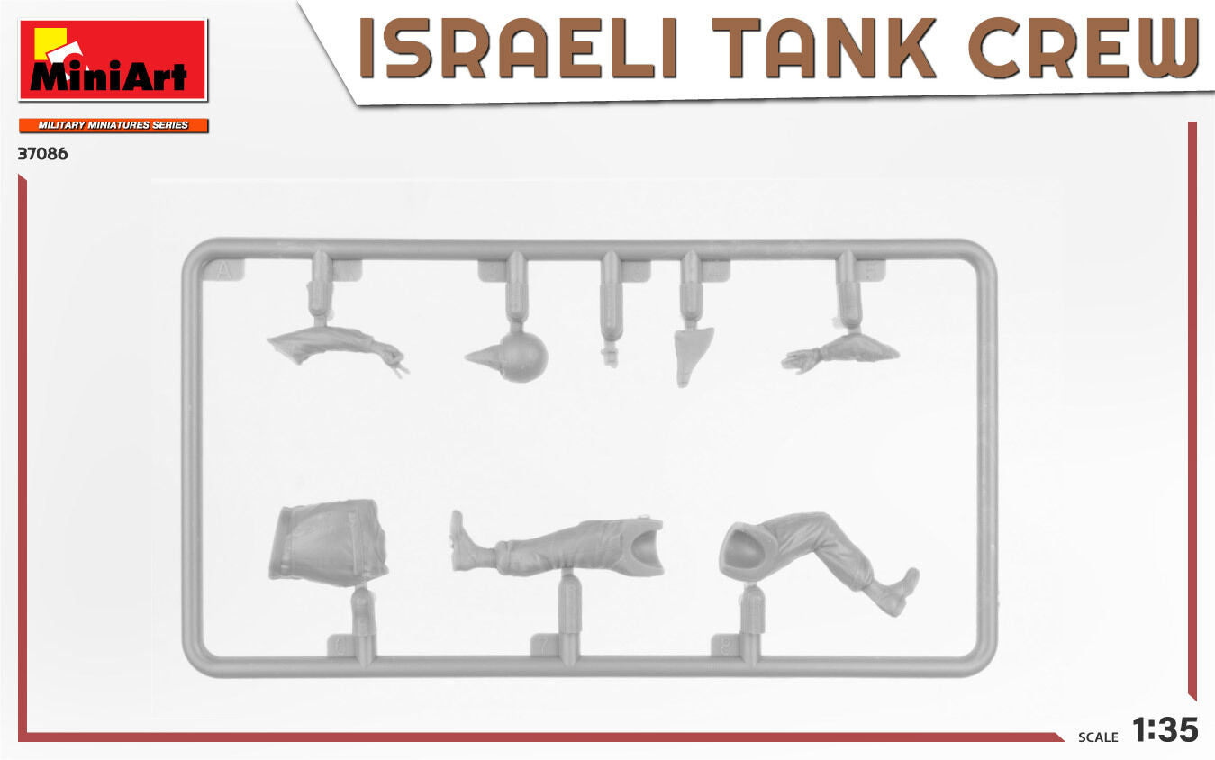 MiniArt 1/35 Israeli Tank Crew. Yom Kippur War Plastic Model Kit