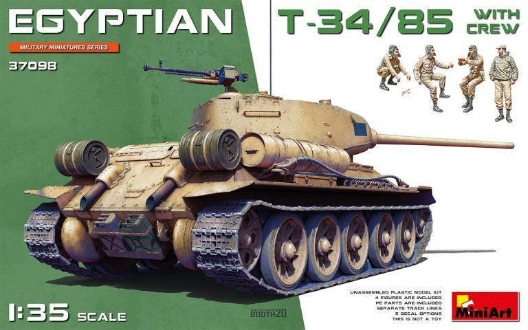 MiniArt 1/35 Egyptian T-34/85 w/crew Plastic Model Kit