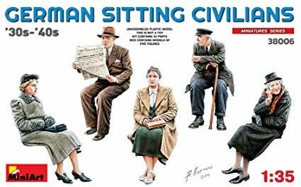 MiniArt 1/35 German Sitting Civilians '30s-'40s Plastic Model Kit