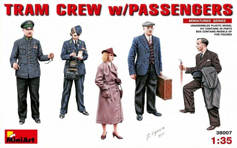 MiniArt 1/35 Tram Crew with Passengers Plastic Model Kit
