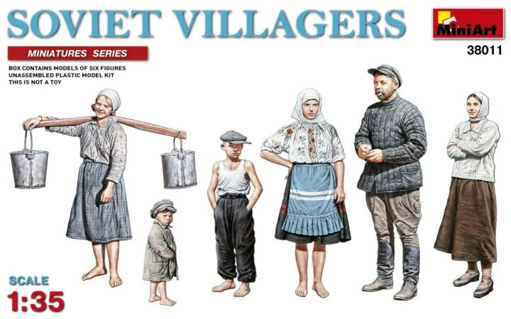 MiniArt 1/35 Soviet Villagers Plastic Model Kit