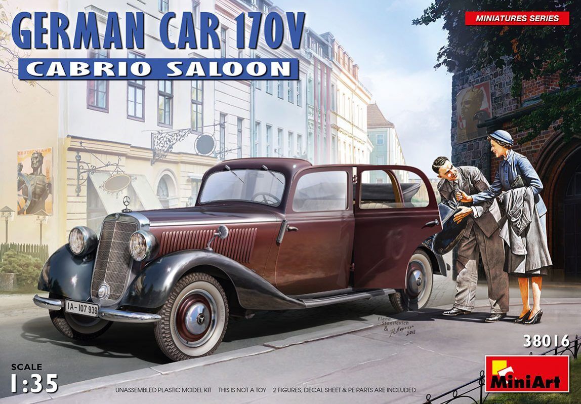MiniArt 1/35 German Car 170V Cabrio Saloon Plastic Model Kit