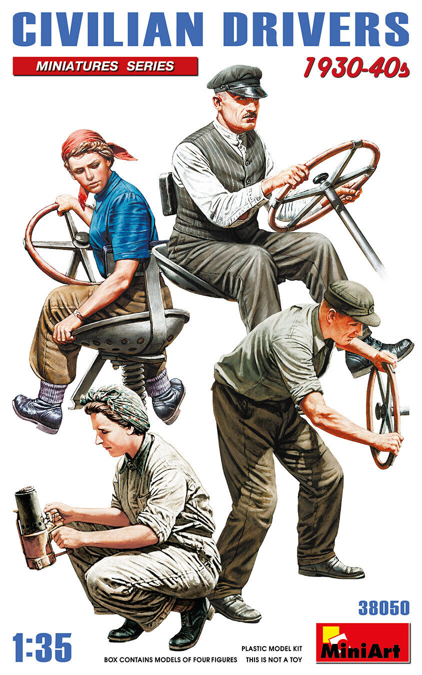MiniArt 1/35 Civilian Drivers 1930-40s Plastic Model Kit