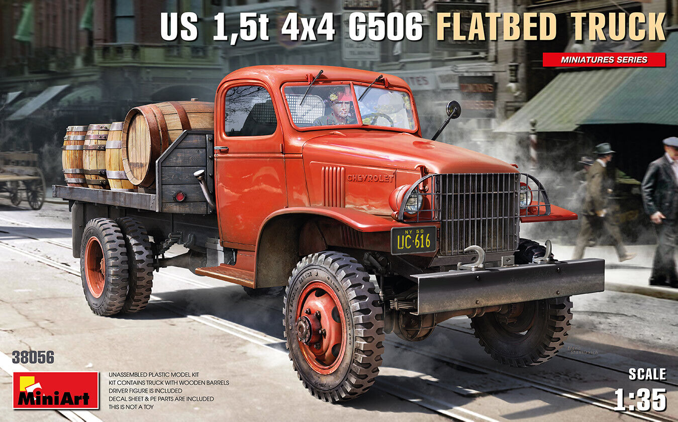 MiniArt 1/35 US 1.5t 4x4 G506 FLATBED TRUCK Plastic Model Kit