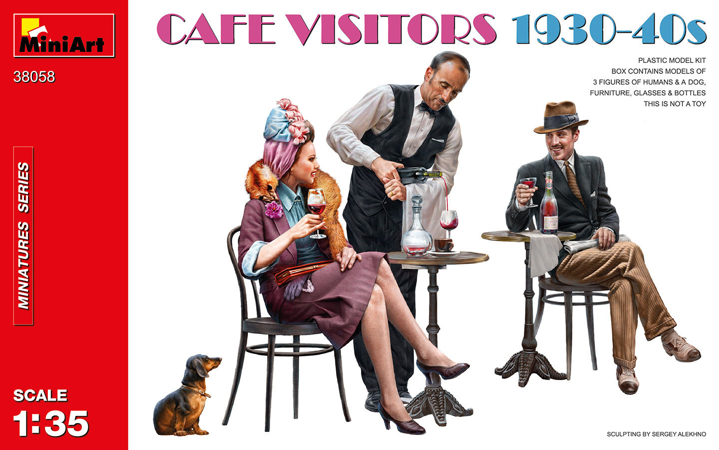 MiniArt 1/35 Cafe Visitors 1930-40s Plastic Model Kit