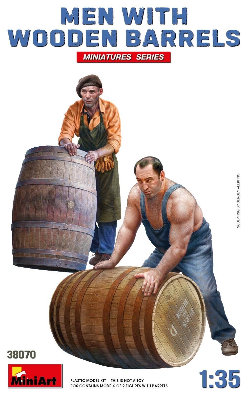 MiniArt 1/35 Men with Wooden Barrels Plastic Model Kit