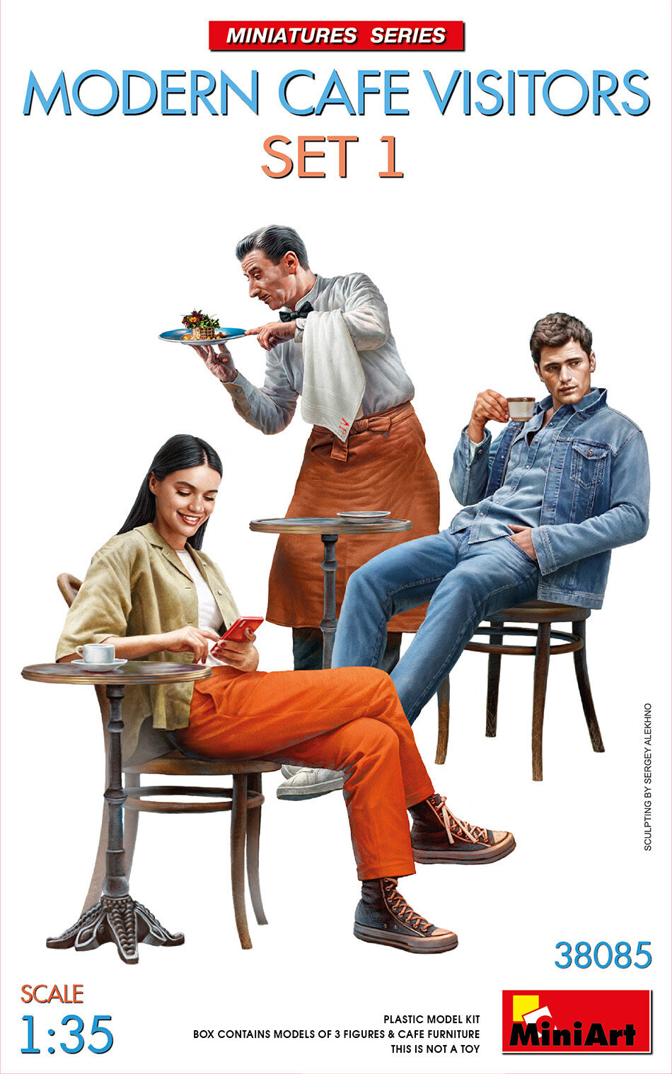 MiniArt 1/35 Modern Cafe Visitors Set #1 Plastic Model Kit