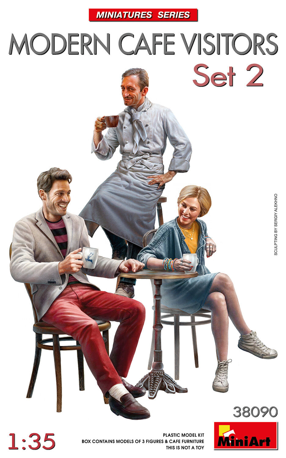 MiniArt 1/35 Modern Cafe Visitors Set #2 Plastic Model Kit