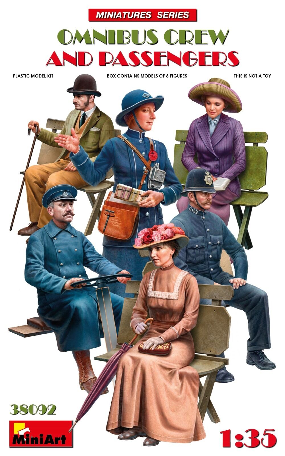 MiniArt 1/35 Omnibus Crew and Passengers Plastic Model Kit