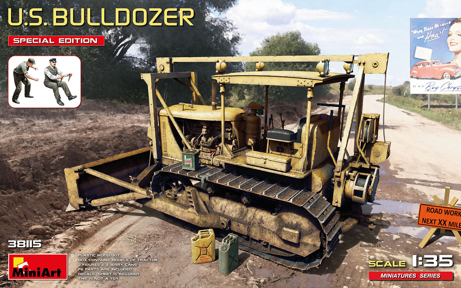 MiniArt 1/35 U.S. Bulldozer. Special Edition Plastic Model Kit