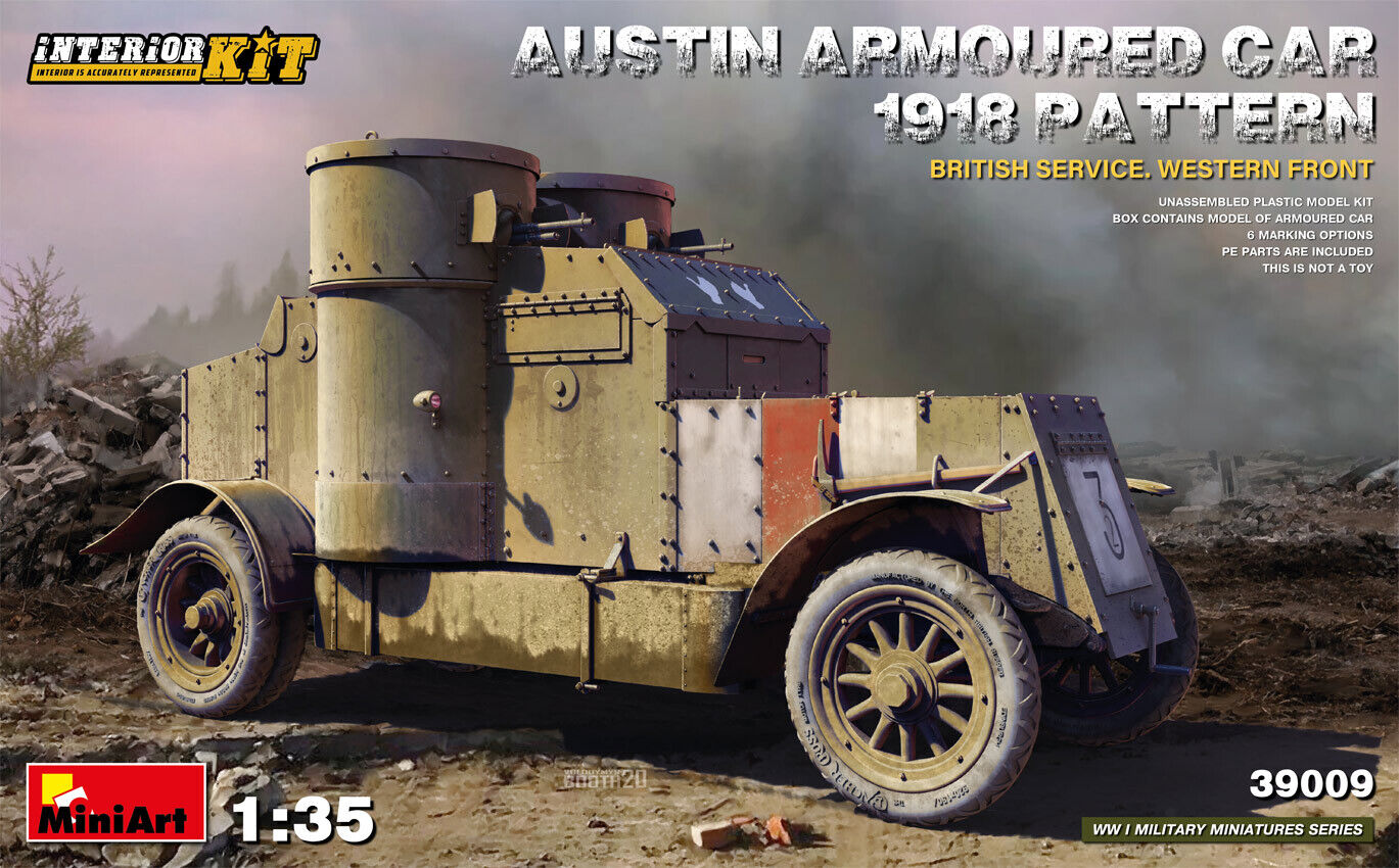 MiniArt 1/35 Austin Armoured Car 1918 Pattern. British Service. Western Front . Interior Kit Plastic Model Kit