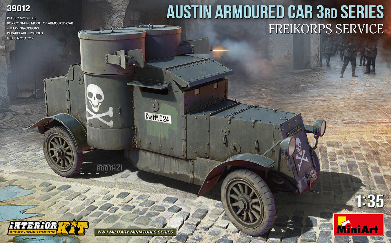 MiniArt 1/35 Austin Armoured Car 3rd Series: Freikorps Service. Interior Kit Plastic Model Kit