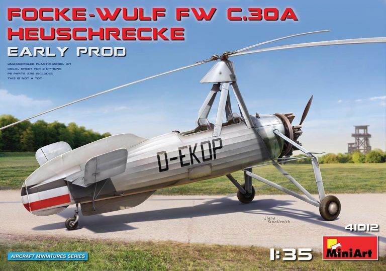 MiniArt 1/35 Focke-Wulf Fw C.30A Heuschrecke. Early Prod Plastic Model Kit